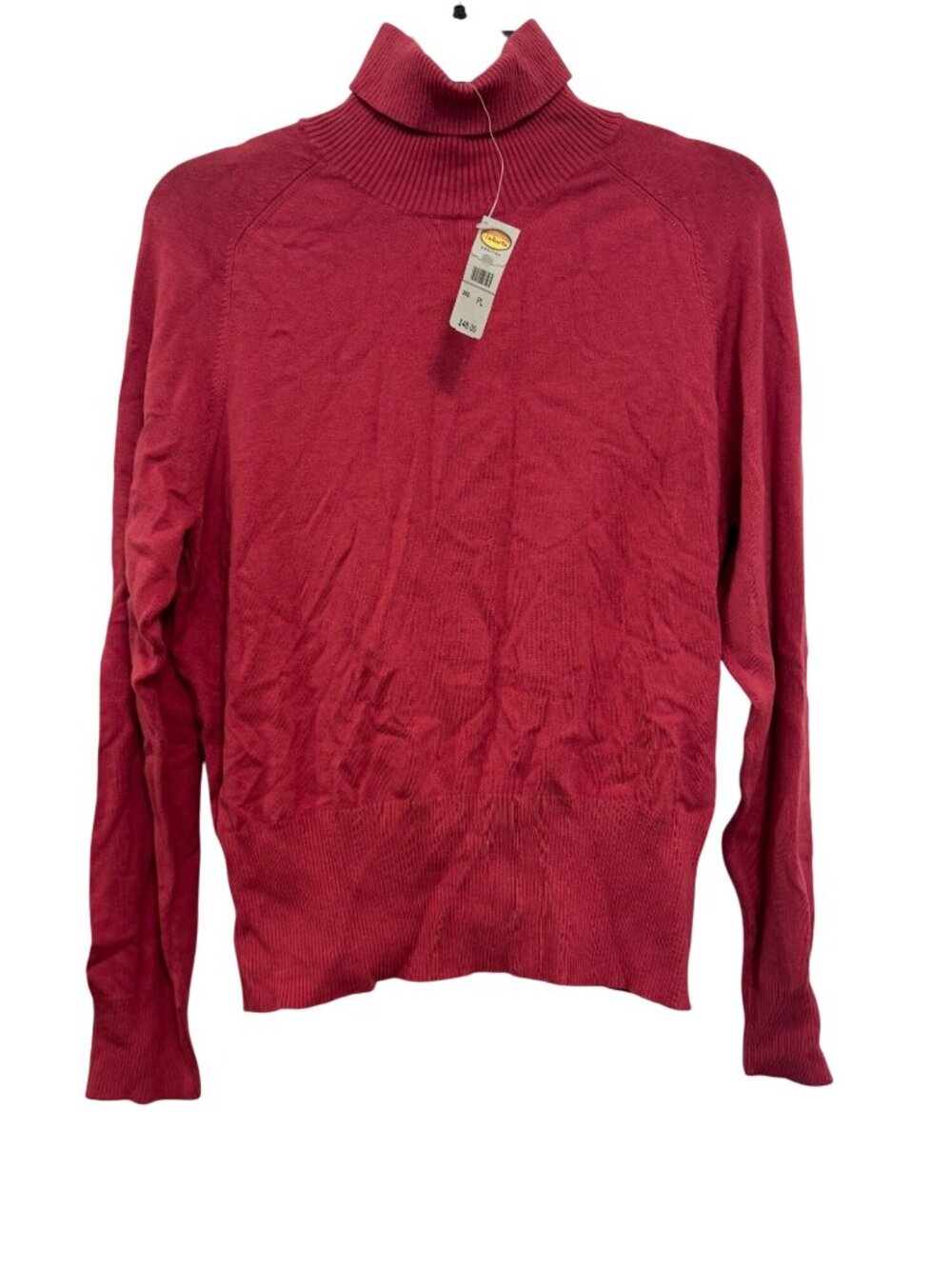 Talbots Petite Large Womens Red Turtleneck Sweater